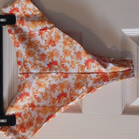 Orange Floral Cheeky Bikini Swimsuit - Picture 8 of 8